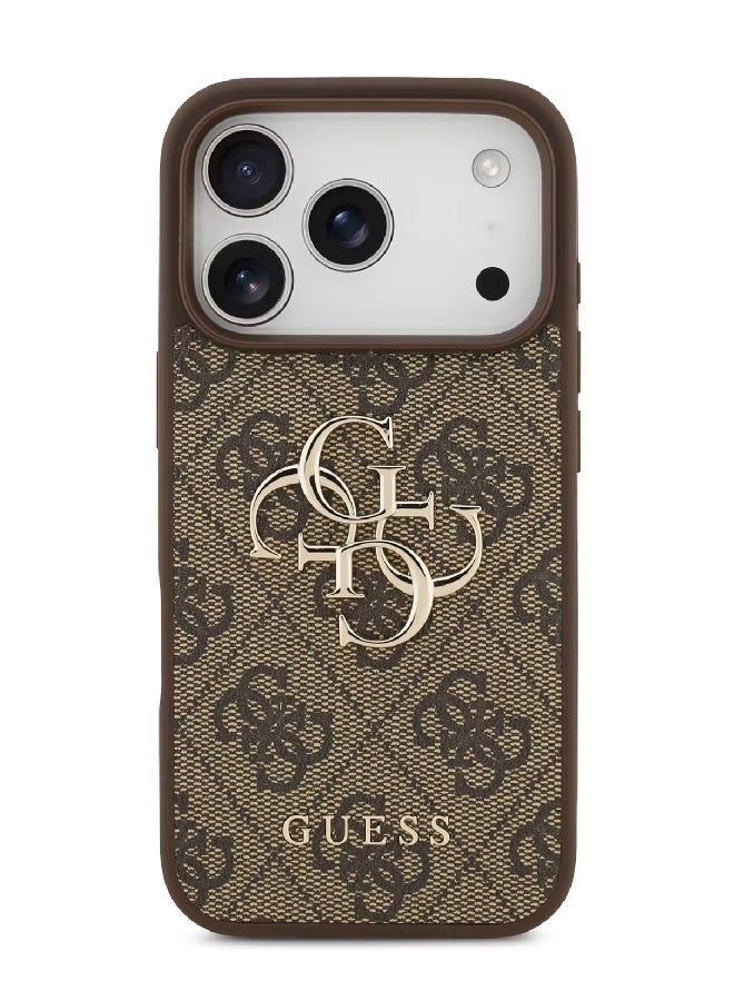 Guess PU Leather Case with Big 4G & Classic Logo for iPhone 17 Pro Max - Brown - Image 5